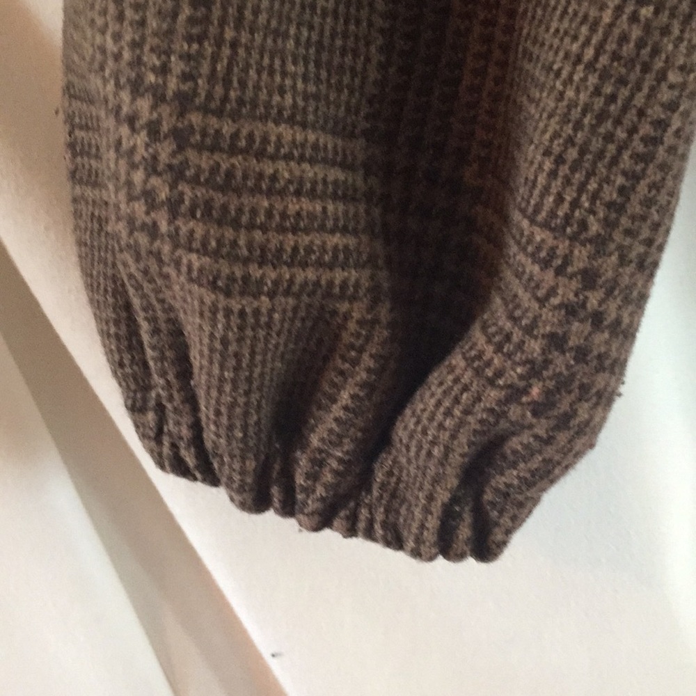 Mackage brown plaid wool w leather accents SP - Picture 3 of 5